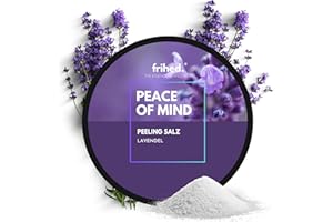 ‎FRIHED. NORDIC WEAR frihed.® Saunasalz Peace of Mind - Hochwertiges Peelingsalz mit Lavendel Duft - Ideal nach Sauna, Dusche & Dampfbad - 200g
