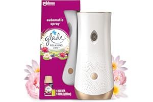 Glade Automatic Spray Diffuseur - Infusé Aux Huiles Essentielles - Jusqu'à 2 Mois De Parfum - Relaxing Zen - 1 Diffuseur et 1 Recharge