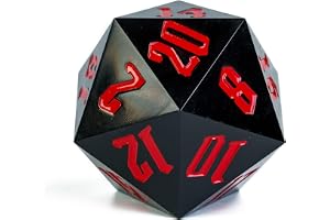 Poludie D20 enkeltärning 55 mm, 20-sidig DND-tärning, gigantisk D20 D&D polyhedral tärning stor D20 för fängelsehålor och dra