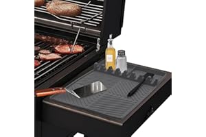 Frundoo Grigio Tappetino In Silicone, BBQ Griglia Tappetini per Grill Barbecue Tavoli a Lato,BBQ Griglia Tappetini per Grill Barbecue, Tappetino Spatola in Silicone per Cucina, Barbecue, Cottura