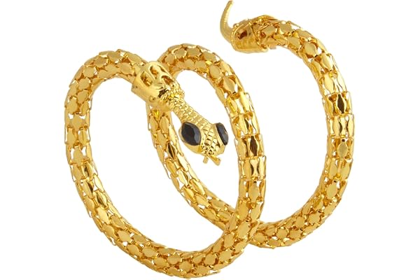 W WIDMANN MILANO Party Fashion 03243 – armband orm, guld, smycken, armkedja, Egypten, Rom, Cleopatra, karneval, temafest