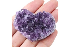 Sahoottie Amethyst Druse Herz Amethyst Kristalle Kristallcluster Herz Geode Natürlicher Stein UnregelmäßIge Rohstein Herzdekor Reiki