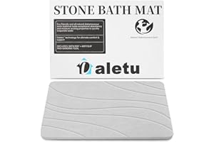 Daletu Tapis de Bain en Pierre de diatomée à séchage Rapide, antidérapant, Super Absorbant, pour Salle de Bain, comptoir de Cuisine, Plante ou Animal Domestique