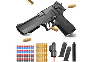 DAZZTIME Pistolet Jouet avec Balles Souples,EVA Mousse Jouet Blaster,Pistolet à Balle Molle,Blasters en Mousse,l'entraînement en Sécurité ou au Jeu,pour 14 +