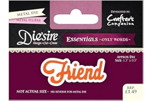 Crafter's Companion Diesire-Essentials Only Words-Friend, Metal, 6.3 x 9.7 x 0.1 cm