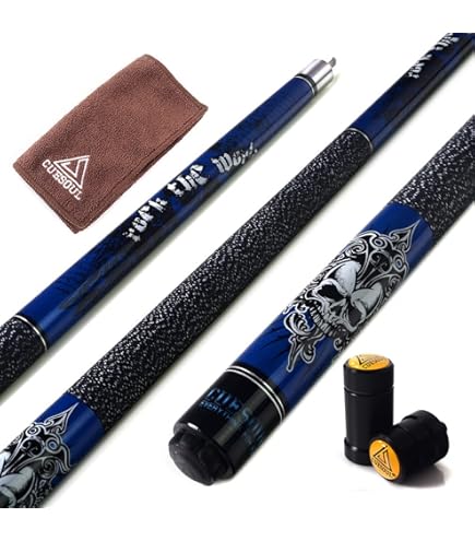 PowerGlide Vibe Unisex Pool Cue - Black, Orange, Grey, White, Brown, Full Size 57