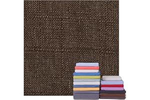 AQIGR Housses de Coussin de Chaise de Jardin 3/5/8/10/15/20cm Épais Tissu Lin Housse de Remplacement avec Fermeture Éclair Antidérapante pour Coussin Carré de Cuisine Salle à Manger Canapé(Dark brown,45x45x