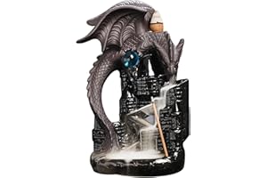 AYES Drache Räuchergefäß Rückfluss Keramik Räucherstäbchenhalter mit 20 Räucherkegel und 30 Räucherstäbchen, Aromatherapie, Home Office Yoga Room Decor Retro Stil