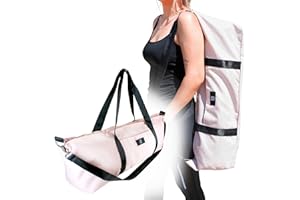 DOJA Barcelona Sac Tapis Yoga XXL - Grand Sac Yoga Résistant et Spacieux avec Poches - Housse Tapis Pilate Doté de Poignées et Sangle d'épaule pour Transport Confortable et Organisation Optimale
