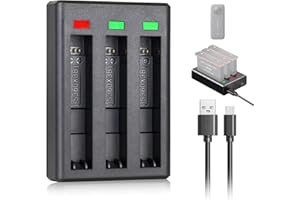 LINGHUANG Caricabatteria per Insta360 X3 Accessori Fotocamera, USB Charger Station 3 batterie possono essere caricate contemporaneamente, incluso cavo di ricarica USB