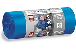 STELLA PACK Anna Zaradna Worki na śmieci Z USZAMI 60L 20szt niebieskie