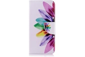 TOPHUNG Samsung Galaxy J6 Case Leather, Shockproof Premium PU Leather Notebook Wallet Case with Kickstand Function Card Holder and ID Slot Slim Flip Protective Skin Cover for Samsung Galaxy J6 Floral
