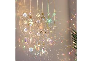 Aililong Set di 6 acchiappasole in cristallo, effetto arcobaleno, per finestre, giardino, matrimoni e feste, ornamenti da appendere come scacciapensi a vento
