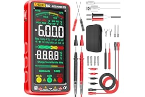 ANENG Multimeter Tester,Farb-LCD, 6000-Zähler,Voltmeter,Intelligentes Lademessgerät,Misst AC/DC-Strom,NCV,Spannung,Ohm,Ampere,Widerstand,Diode,Durchgang,Kapazität,Temperatur