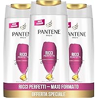Pantene Shampoo Pro-V Ricci Perfetti, shampoo capelli ricci luminosi e corposi, 3x675 ml