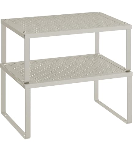 Scaffale Espandibile In Metallo Per Cucina E Dispensa – Lunghezza Regolabile 41,9-68,6 Cm, Impilabile, Resistente, Colore Nero