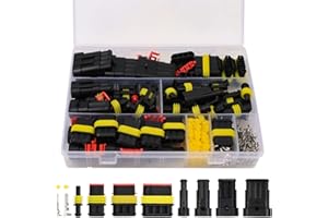 ATPWONZ 300PCS Waterproof Wire Connectors, 1/2/3/4 Pin Waterproof Connectors, Auto Electrical Connectors for Motorcycle Scooter Truck Boats