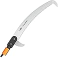 Fiskars Curved Saw For Reaching Higher Branches, Tool Head, Length: 55 cm, Hardened Steel Blade, Black/Orange, QuikFit, 1000691