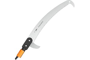 Fiskars Wertastungssäge für Arbeiten an weit entfernten Stellen, Werkzeugkopf, Länge: 55 cm, Gehärtetes Stahl-Sägeblatt, Schwarz/Orange, QuikFit, 1000691