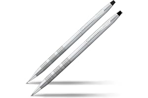 Cross Classic Century Satin Chrome Ballpoint Pen/0.5Mm Pencil Set