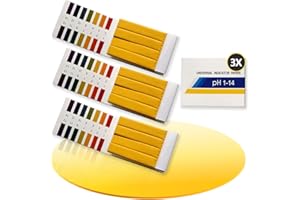 Dimiff Cartine Tornasole PH 1-14, Test PH Universale per Acqua, Terreno, Urina, 240 Strisce, Multiuso