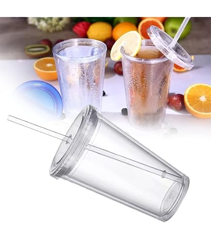Yanglonghui Lot de 8 gobelets en plastique de 700 ml réutilisables, en acrylique sans BPA, incassables, intérieur texturé, passent au lave-vaisselle (bleu, 700 ml