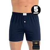 &Ouml;TS Premium Erkek 5&rsquo;li%100 Pamuk Boxer D&uuml;ğmeli S&uuml;prem Hediye Kutulu G&uuml;nl&uuml;k Klasik Model 2655-K