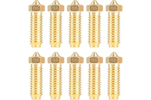 IdeaFormer 10 pezzi 0,6 mm Kobra 3 Brass Nozzle, estrusore stampante 3D Hotend ugello in ottone per Anycubic Kobra 3/Kobra 3 Combo