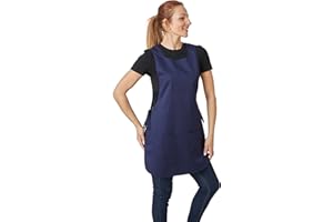 Hurry Jump Tablier chasuble Tablier de travail Femme Tablier nettoyage uniforme de travail sante hotellerie MARINE LIS MARINE