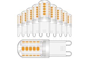 LEDYA Ampoules LED G9, 3W Equivalent 30W Halogène Lampe, Blanc Chaud 2700K 380LM Sans Scintillement AC/DC 220-240V pour Chambre Salon Cuisine Jardin, Non Dimmable, Lot de 10