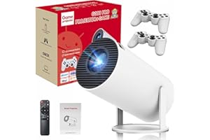 DRQZWP Upgraded M300 Max Retro Video Game Console, Gaming Projector, + 2 Wireless Controllers, Plug and Play Retro games Console, 20000 Classic Games, Auto Keystone, 720P (M300)