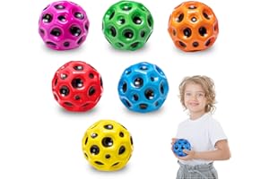 XULEGGNK Astro Jump Ball, 70mm Space Moon Ball, Hohe Springender Gummiball, Hohe Bounce-Loch-Ball, Bouncing Ball Toy, Moonball EIN Knallendes Geräusch Machen, Bouncy Balls for Kids, 6 STK