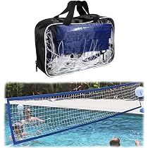 Filet De Volley-ball De Piscine 15 X 3 Ft – Remplacement En Nylon Résistant, Réglable, Pour Plage, Piscine Et Jeux Nautiques En Plein Air