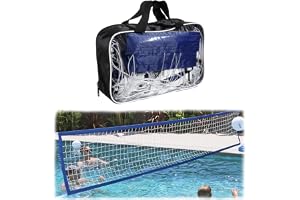 Pool volleybollnät, 4,5 x 0,9 m bärbar ersättning, slitstark sportutrustning för simning, robust speltillbehör för utomhus vattenaktiviteter och fest
