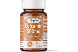 Lifeplan Super Herbs Curcumin 500mg (60 Capsules) — with Vitamin C and Manganese and Piperine — 60-Day Supply