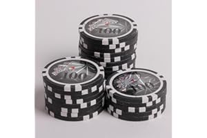 REDTOOTH POKER 13.5 Gram Plastic Numbered Casino Single Poker Chip Roll (100)
