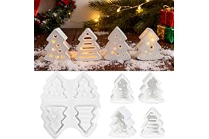 SUNSHINE SMILE Silikonformen Gießformen Weihnachten,Silikonform Tannenbaum Weihnachtsbaum,Silikonform Weihnachten,Weihnachtsbaum Silikonformen Gießformen Geeignet,Silikon Gießform Kerzenform Weihnachten