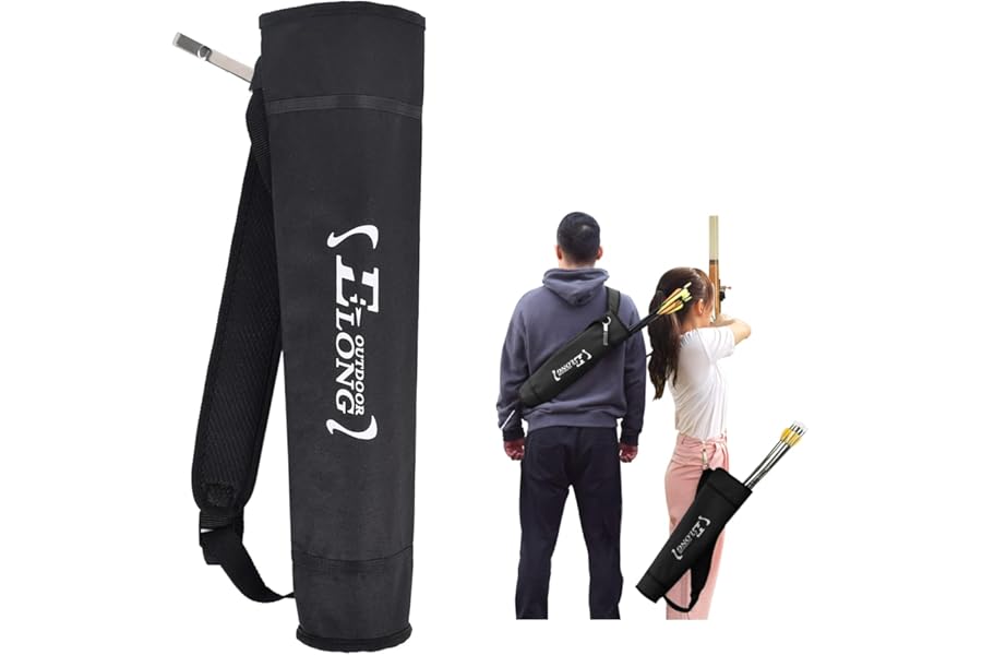 Elong Archery Quiver Back Arrow Quiver Holder Adjustable Compound Recurve Bow Hunting Target Exercise for Teenagers and Adults