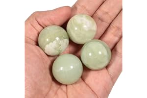 Lovionus89 4 Pezzi di cristallo guaritore per divinazione, sfere di 25mm in pietra preziosa, decorazione per la casa, piccole palle di feng shui, Nuova giada