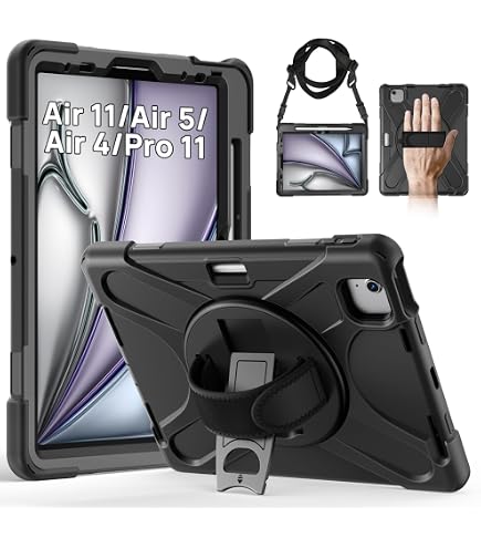 Custodia Fintie Girevole Con Supporto E Portamatita Per IPad Pro 10.5 (2017) E IPad Air 3 (2019) - Pelle Sintetica Nera