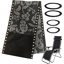 2 Teli Di Ricambio Per Sedia A Sdraio Verde Acqua - Tela Resistente Per Sedie Da Spiaggia E Giardino - Foto 5