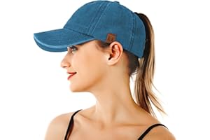 BLURBE Cappello Cappellino per Coda Alta Cappello con Visiera Donna Berretto Donna Cappello Baseball Unisex per Adulto Taglia Unica Regolabile per Golf Tennis Ciclismo Corsa
