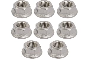 sourcing karta 8PCS M12x1,25 mm metrisk gänga i rostfritt stål 304 hex bas mutter