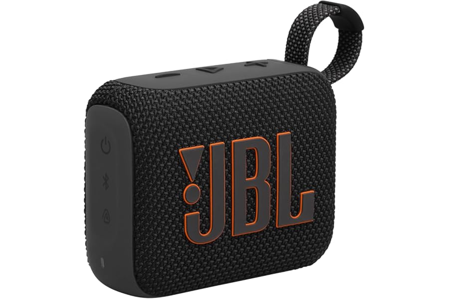 JBL GO 4 Ultra-Portable Bluetooth Speaker with Big JBL Pro Sound and Punchy Bass, PlaytimeBoost, Waterproof Design and 7-Hour Playtime, Black