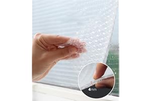 SHI HAO JIN SHIJINHAO Calfeutrer Film De Survitrage Film D'isolation De Fenêtre À Bulles, Abri De Pare-brise De Protection Contre Le Froid De Bâche Transparente De La Pluie Film De Fenêtre En Plastique De Pièce E