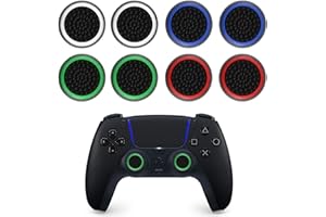 OBYJCA 8 Pcs Thumb Grips Silicone Cover Protection Attachments Game Controllers, Convex and Concave-Raised Dots & Studded Design