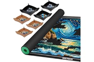 REKGO Puzzlematte 3000 2000 1500 1000 Teile, Puzzle Matte Roll, Puzzleunterlage Puzzlemappe Puzzlerolle Mat Storage Accessories für Erwachsene, Jigsaw Puzzle Mat Roll Up.