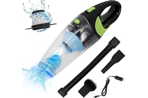 HiKiNS Aspirabriciole Senza Fili - 4000pa di Potente Aspirazione Aspirapolvere per Auto, Aspirapolvere Portatile USB Ricaricabile Leggero Aspirapolvere Portatile per Casa, Auto e Animali Domestici