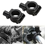 CICMOD 2X 7/8"(22mm) UNIVERSAL Lenkerhalterung Lenker Halter Aluminum (Schwarz)