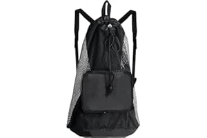 Luwint Oversized Mesh Duffle Bag, Dive Snorkel Gear Backpack for Scuba Diving Snorkeling Trip - Extra Large Sports Bag for Gym Gear Equipment Balls